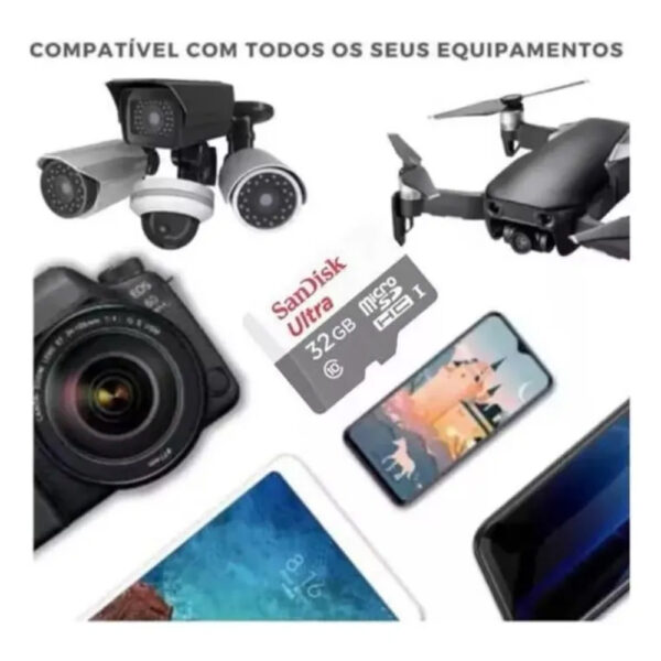 Cartão De Memória Sandisk Ultra 100mb/s 64gb P/câmeras Wi-fi - Imagem 5