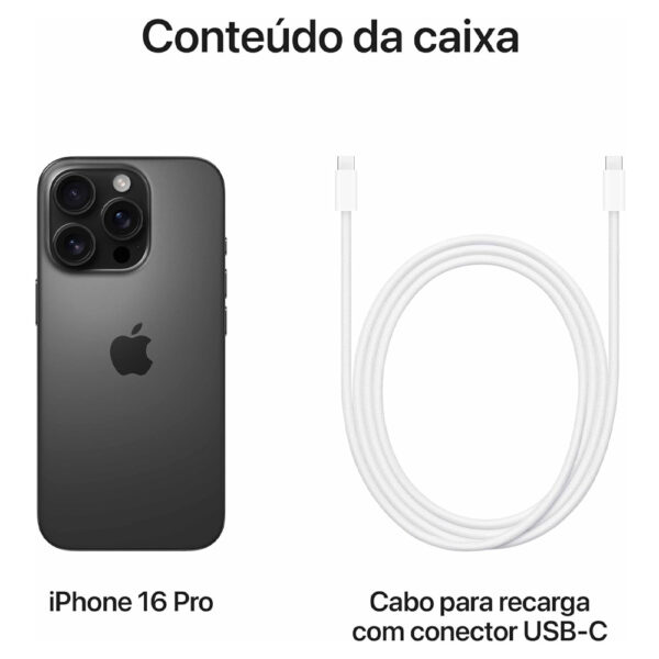 Apple iPhone 16 Pro 128GB Titânio Preto 6,3" - Imagem 5